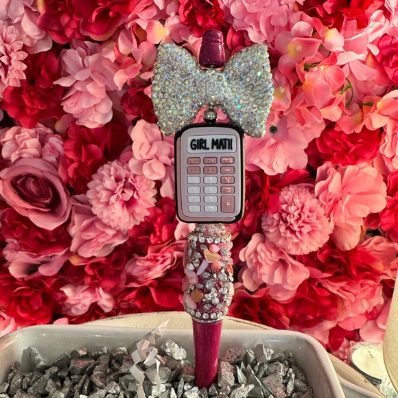 🎀 GIRL MATH BEADED PEN 🎀 - Picture 3 of 4